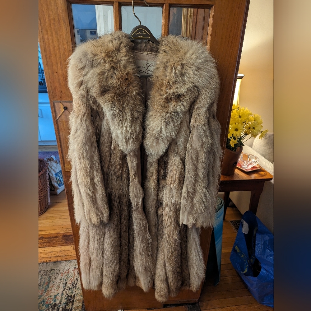 Vintage wolf fur coat